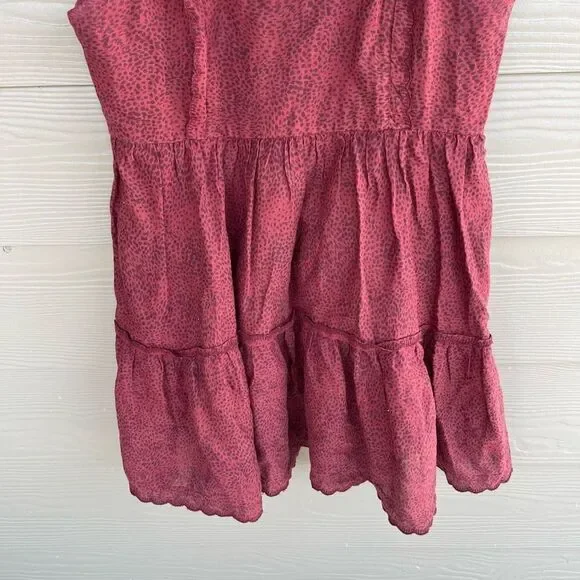 Urban Outfitters maroon cheetah print babydoll dress - Picture 3 of 5